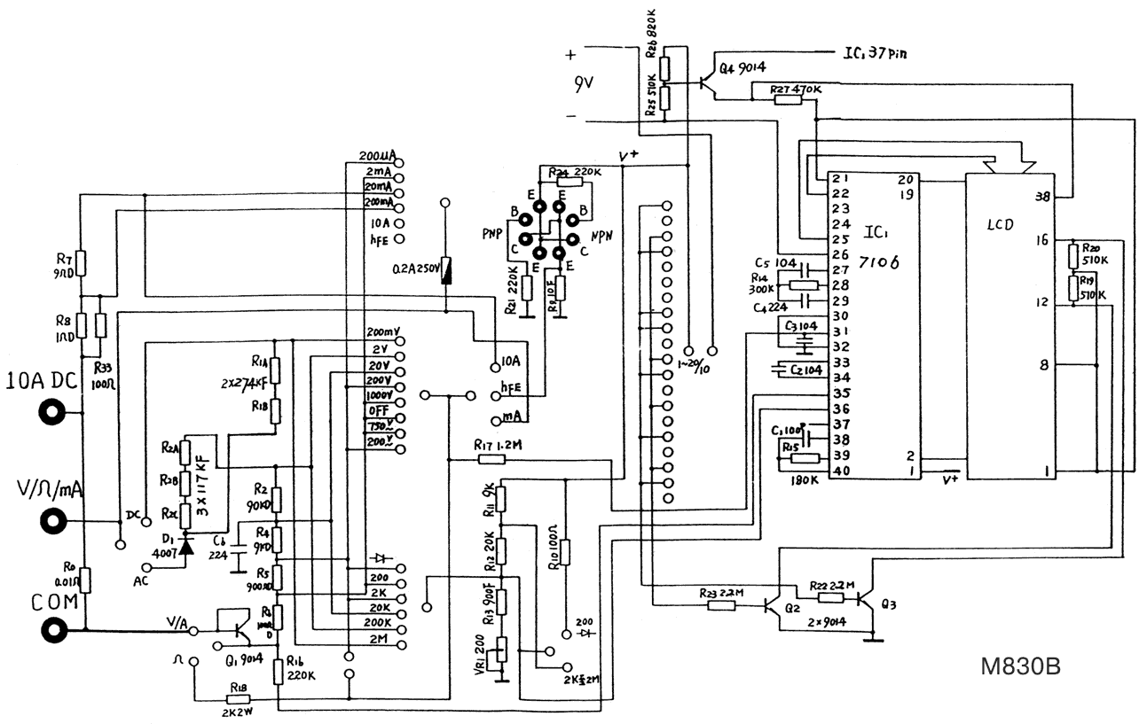 k1110 - Multimètre analogique 600 VCA/CC - TURBOTRONIC